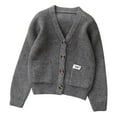 thumbnail image 2 of NAISIBABY Boys Cardigan Sweater(5-14T), Buttons V-Neck with Pockets Long Sleeve Casual Fashion Knit Outwear Gray 12T, 2 of 9