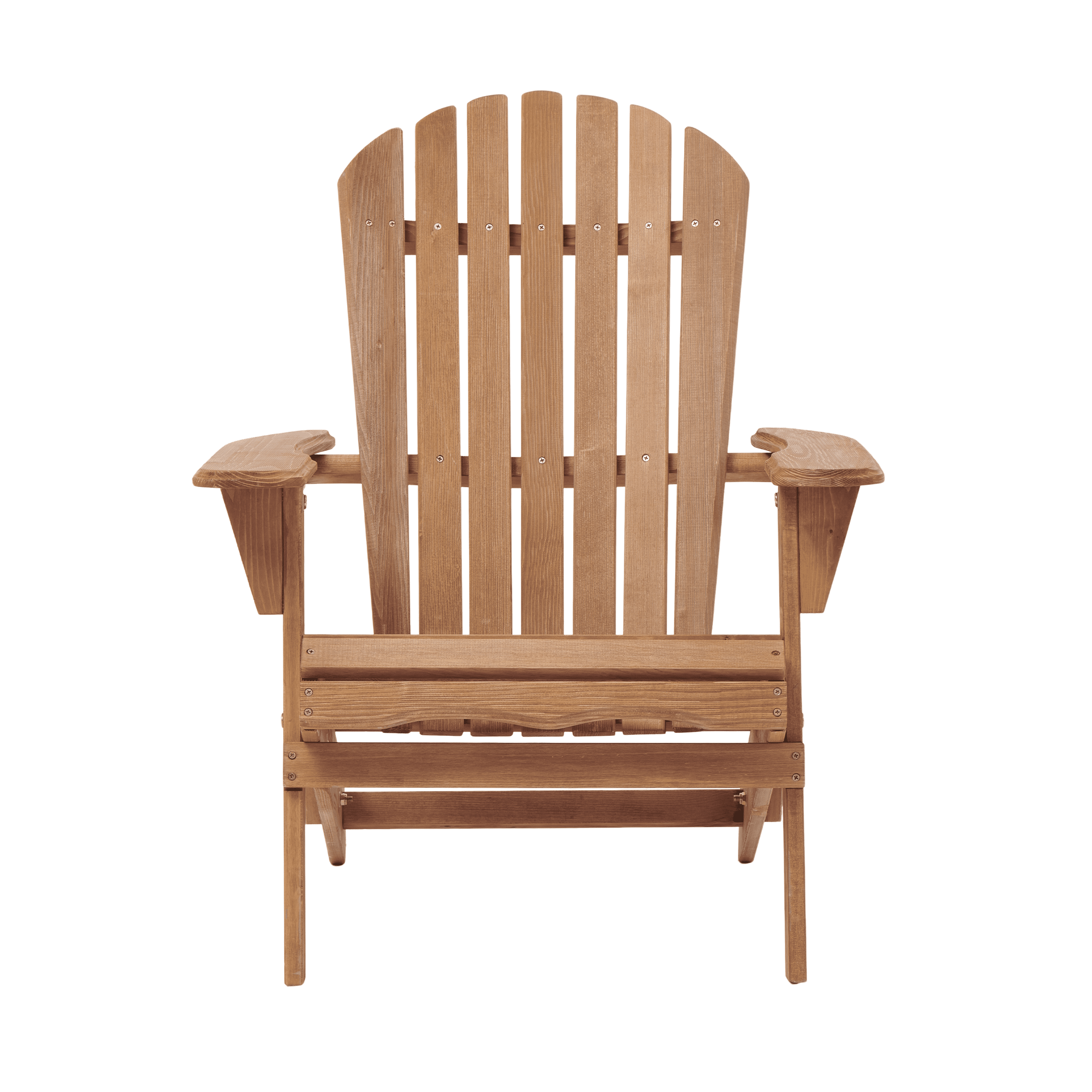 Wood Adirondack Chair Pair, Folding Outdoor Patio Lounge Chair, Elegant Indoor High Backrest Chairs for for Garden Backyard Pool Deck, Light Brown