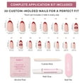 thumbnail image 6 of Glamnetic x Fanatics Press On Nails - San Francisco 49ers | Short Almond Fake Nails, NFL 49ers Red French Tips, Football Nails, Salon-Quality | 15 Sizes - 30 Nail Kit with Glue, 6 of 6