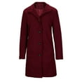 thumbnail image 5 of Roncen Women's 2026 Autumn Wool Blend Coat - Mid-Length Lapel Collar Long Sleeve Single-Breasted Slim Fit Casual Elegant Solid Color Trench Coat for Office Daily Outerwear, 5 of 8