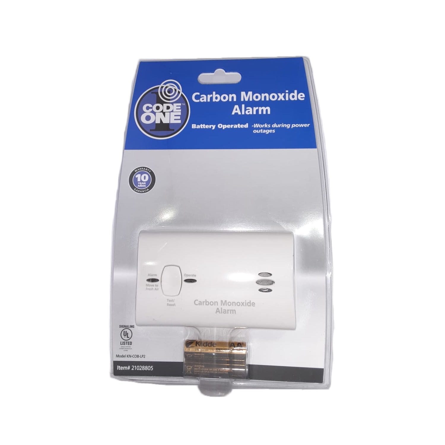 Kidde KN-COB-B-LP2 Carbon Monoxide Alarm Detector 