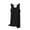 Black, variant on Elainilye Fashion Women's Pajamas Nightdress with Chest Pad Plain Casual Round-Neck Regular Sleeveless Sleepwear Sleepshirts,Black