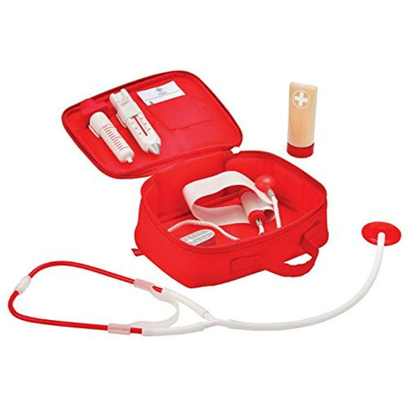 Ensemble de Jeu de Rôle en Bois pour Tout-Petit et d'Accessoires, Médecin de Garde Hape Primé