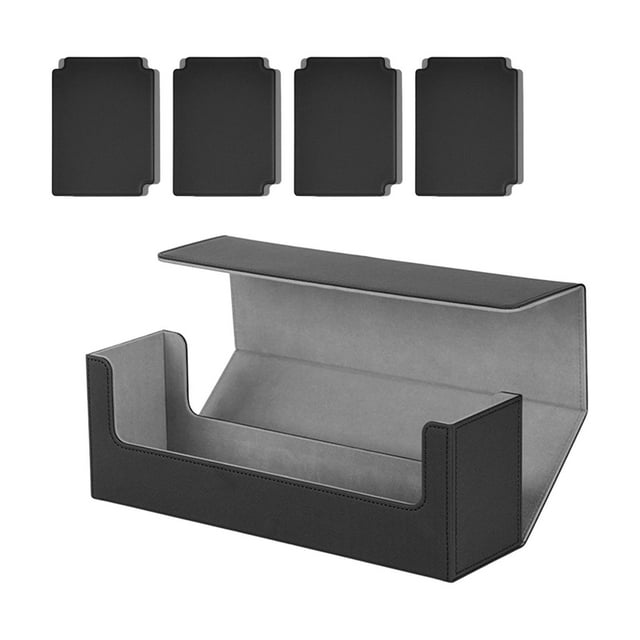Caja de baraja de cartas coleccionables, contenedor protector, tarjeta TCG para más de 400 cartas Gris