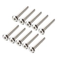 thumbnail image 1 of Tornillos hexagonales M6x50mm de acero al carbono niquelado, paquete de 10, 1 of 4