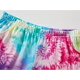 thumbnail image 5 of Beezizac Girls Rainbow Tie Dye Swirl Pajamas Soft Multi-Colored Summer Outfit Lounge Set Kid Size 8, 5 of 7