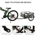thumbnail image 4 of Foldable Bike Cargo Trailer with Universal Bike Hitch, Bicycle Wagon Trailer with 16" Wheels & Reflectors, Large Loading Bike Trailer Storage Cart, 4 of 9