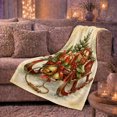 thumbnail image 5 of Red Sled with Jingle Bells, Nostalgic Vintage Style for Holiday Lovers, Cozy Snowy Present Scene, Flannel Blanket for Living Room and Bedroom, Christmas Gift and Winter Home Decor, 5 of 7