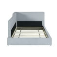 thumbnail image 6 of Euroco Twin Size Wood Daybed Platform Bed with Headboard for Bedroom, Gray, 6 of 12