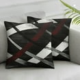 Abstract Geometric Throw Pillow Covers Set of 2 Red White Black Circles