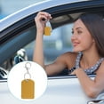 thumbnail image 6 of Uxcell Leather Key Fob, 4 Pack PU Leather Key Fob with Key Rings for ID Key Cards, Yellow, 6 of 6