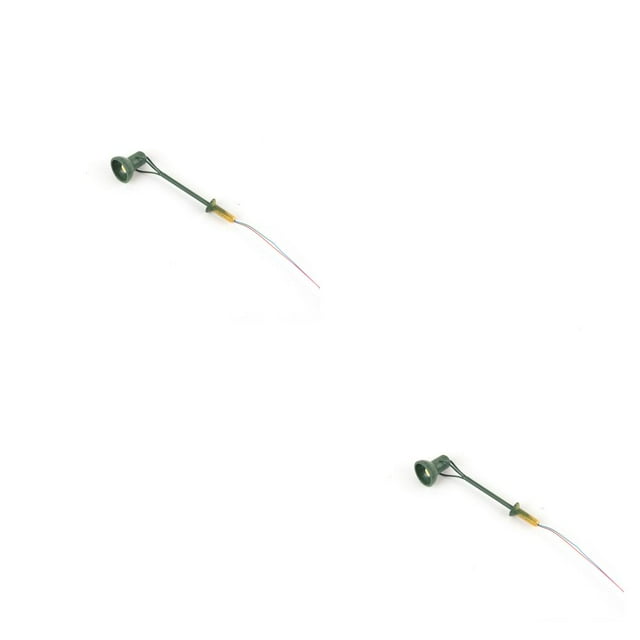 QualitChoice Lampe de Chemin de Fer Modèle Miniature Extérieur Échelle 1:87 Lampadaire Disposition LED Lumière de Parc Décoration de Bâtiment Type A Vert 2ensemble