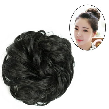 Hair Extension Wrap Messy Hair Bun Curly Heat Ponytail Hairpiece ...
