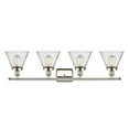 thumbnail image 4 of Innovations Lighting 916-4W-PN-G44 Cone 4 Light 38" Wide Vanity Light - Nickel, 4 of 5