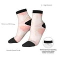 thumbnail image 4 of Uemuo Pink Marble Printed Crew Socks, Moisture-Wicking Socks, Athletic Socks for Men Breathable Cushion Socks Casual Sport Socks for Running Traveling, 4 of 6