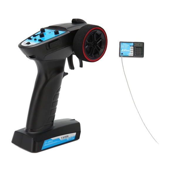 Falleo Clearance 3 Channel RC Transmitter with 2.4Ghz Receiver Speed Adjustment Function Remote Controller for Car Boat