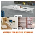 thumbnail image 6 of Wall Mounted Folding Table, 35.4" Drop Leaf Desk, Floating Desk with Bracket, Fold Down Table for Small Spaces, Home Office, Kitchen, White, 6 of 7