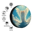 thumbnail image 3 of Bingfone Sunshine Cute Winged Cat Spare Tire Cover Weatherproof Universal Wheel Protectors for RV Camper Travel Trailer SUV Truck-15 inch, 3 of 8