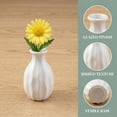 thumbnail image 2 of REGALWOVEN Mini Ceramic Bud Vase, Small Decorative Flower Vase for Single Stem, Tiny Matte Vase for Desktop, Shelf, Tiered Tray White 1.8"L x 1.8"W x 3"H, 2 of 5