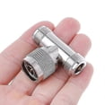 thumbnail image 3 of T S N To 2 N Fe Triple Rf Connector 3-way Coaxial Adapter, 3 of 4