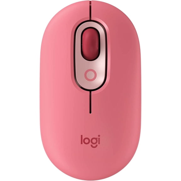 POP Mouse, Wireless Mouse with Customizable Emojis, SilentTouch Technology, Precision/Speed Scroll, Compact Design, Bluetooth, Multi-Device, OS Compatible - Heartbreaker Rose