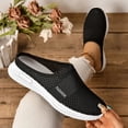 thumbnail image 4 of Norvail Mesh Flats for Women Backless Breathable Mesh Walking Mules Sneakers Open Back Slip On Shoes Closed Toe Slides Slippers Comfortable Lightweight Casual Soft Soles Slippers, 4 of 4