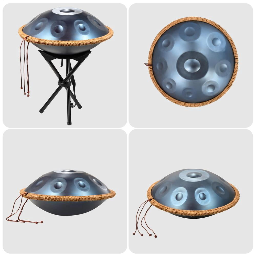 AIHOME Steel Pan Instrument 9 Notes Meditation Drum 18 Inches in G Minor Handpan Set Metal Musical Instrument for Yoga Meditation Performance