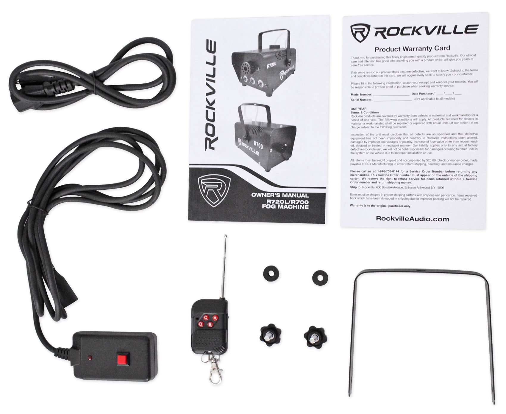 (2) Chauvet DJ Bank RGBA LED Light +FREE Rockville R720L LED Fog/Smoke Machine