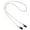 White Gold, variant on Hidden Hollow Beads Simple White (Ultra Light) Women's Beaded Fashion Lanyard Necklace, Jewelry ID Badge and Key Holder, 34 in.