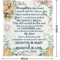thumbnail image 5 of LHSHID Mother in Law Blanket Mother in Law Gifts from Daughter in Law White Throw Blankets Cozy Soft Floral Mother in Law Plush Blanket Birthday for Mother in Law 50x60in, 5 of 5