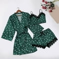 Knee Length Kimono Robes Robe Sets With Nightgowns 3/4 Sleeve Bathrobe