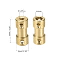 thumbnail image 3 of 3.17mm to 5mm Bore Rigid Coupling, 20mm Length 9mm Diameter, Copper Shaft Coupler Connector Brass Tone 4Pcs, 3 of 3