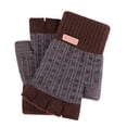 thumbnail image 2 of Half Finger Knit Warm Gloves With Thick Velvet For Both Men And Women, 2 of 3