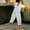 White, variant on CaComMARK PI Women's Waffle Knit Joggers Side Split Waffle Knit Joggers Drawstring Waist Baggy Casual Sweatpants with Pockets White