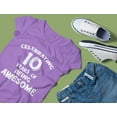 thumbnail image 4 of Tstars Girls 10th Birthday T-shirt - "10 Years of Being Awesome" Themed Tee - Perfect Birthday Gift for 10-Year-Old Girls - Fun and Fitted Kids Party Apparel - Quality Graphic Tee for Birthday Girl, 4 of 5