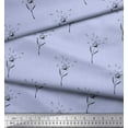 thumbnail image 2 of Soimoi Blue Cotton Duck Fabric Clove Leaves Print Fabric by the Yard 44 Inch Wide, 2 of 3
