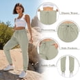 thumbnail image 5 of VDJ Womens Hiking Pants Lightweight Breathable Quick Dry Joggers Elastic Waist Athletic Running pants with Size Pockets Size XL, 5 of 10