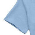 thumbnail image 4 of DPTALR Men's Henley Stand Collar T-Shirt,Short Sleeve Casual Pocket Top,Light Blue,Big Men's,Tall Men's S,Young Men's Shirts, 4 of 9