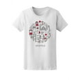 thumbnail image 2 of Istanbul Turkish Doodles T-Shirt Women -Image by Shutterstock, Female Large, 2 of 4