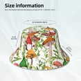thumbnail image 6 of Kll Mushrooms Gnomes Bucket Hat For Women Men Packable Travel Beach Sun Hat Outdoor Rave Accessories Reflective Fisherman Cap, 6 of 9