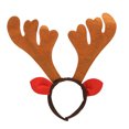 thumbnail image 1 of Adorno de Diadema de Cuerno de reno Navideño para niñas Cuerno Marrón con Oreja roja Sunnimix Linda banda para el cabello, 1 of 3