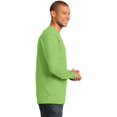thumbnail image 3 of Port & Company Long Sleeve Essential T-Shirt. Lime. M., 3 of 4