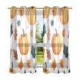 thumbnail image 6 of Yayeee Window Curtains Set of 2 for Living Room Light Filtering 63"x42", Pumpkins Pattern, 6 of 7