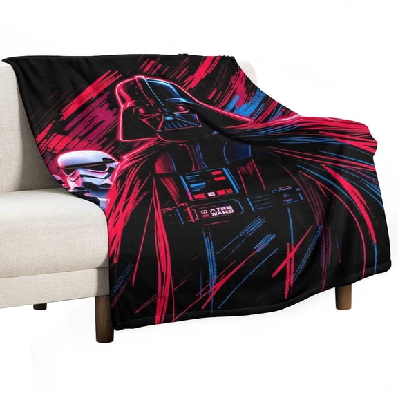 Darth Vader Throw Blanket Cozy Warm Flannel Blanket for Living Room Bedroom Bed Sofa Camping Travel, All Seasons Fleece Blankets Gifts for Kids Girls Boys Adults 30"x40"