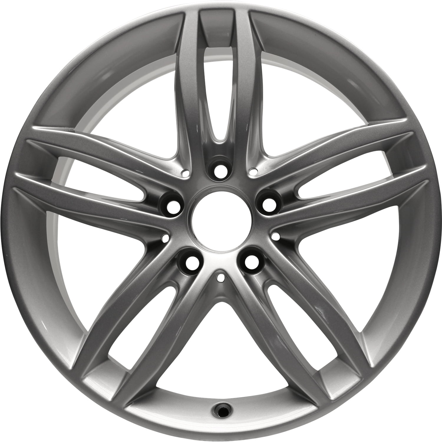 Action Crash Parts, 17 X 7.5 New Aluminum Alloy Wheel Replica, All Painted Bright Silver, Fits