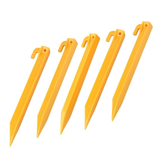 5 clavijas de plástico para tienda de campaña, toldo para acampar al aire libre, estacas para suelo y arena Los 225cm Zulema Cuerda para toldo