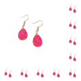 thumbnail image 3 of Guardurnaity 1 par de pendientes simples de cadena larga, accesorios de joyería, suministro de ropa a juego, pendientes de aleación para niñas, adultos, Rosa roja 10piezas Guardurnaity CBP480397, 3 of 4