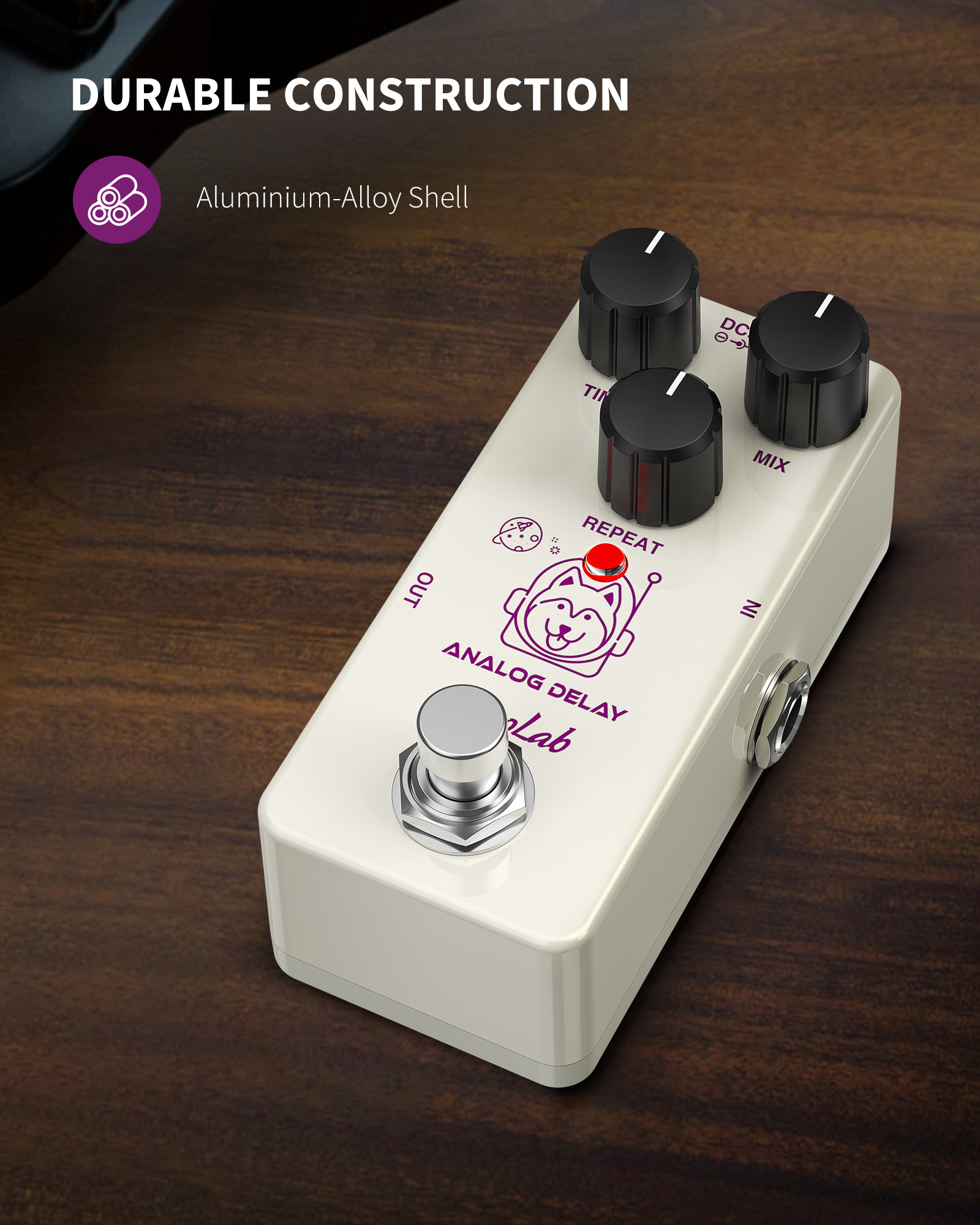POGOLAB Delay Pedal Delay Pedals for Electric Guitar Analog Delay Guitar Pedal DC 9V True Bypass Mini Delay Pedal