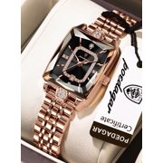 POEDAGAR Women Watch Fashion Rose Gold Stainless steel Diamond Quartz Female Wristwatch for Luxury Dress Ladies