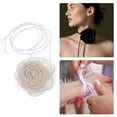 thumbnail image 3 of Unique Bargains Flower Choker Necklace 1Pc Apricot, 3 of 6